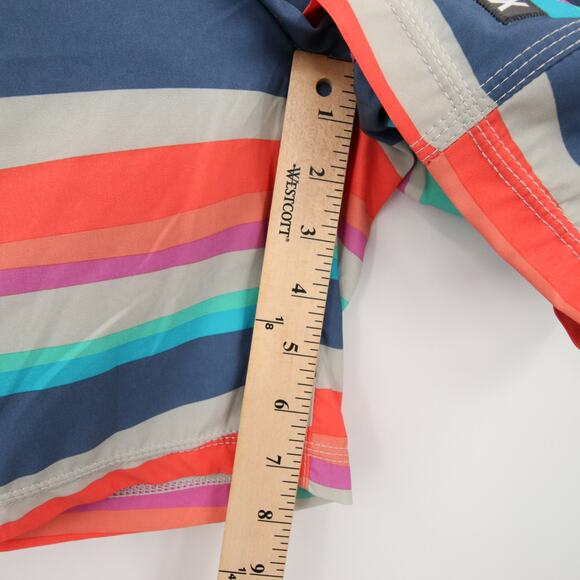 SAXX Swim Trunks Board Shorts Betawave Multicolor Striped Quick Dry Size 34 NWT - Picture 6 of 13